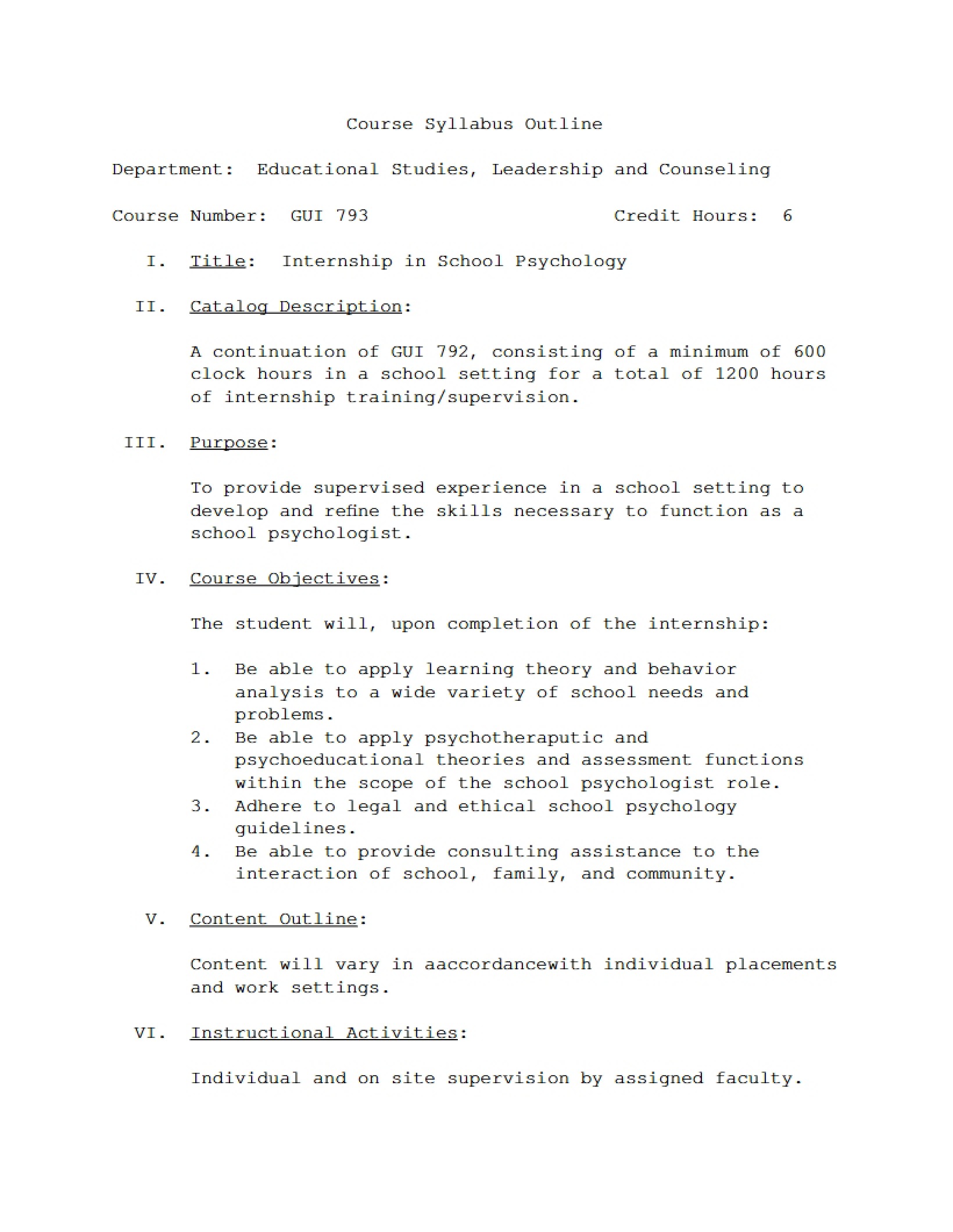 Syllabus