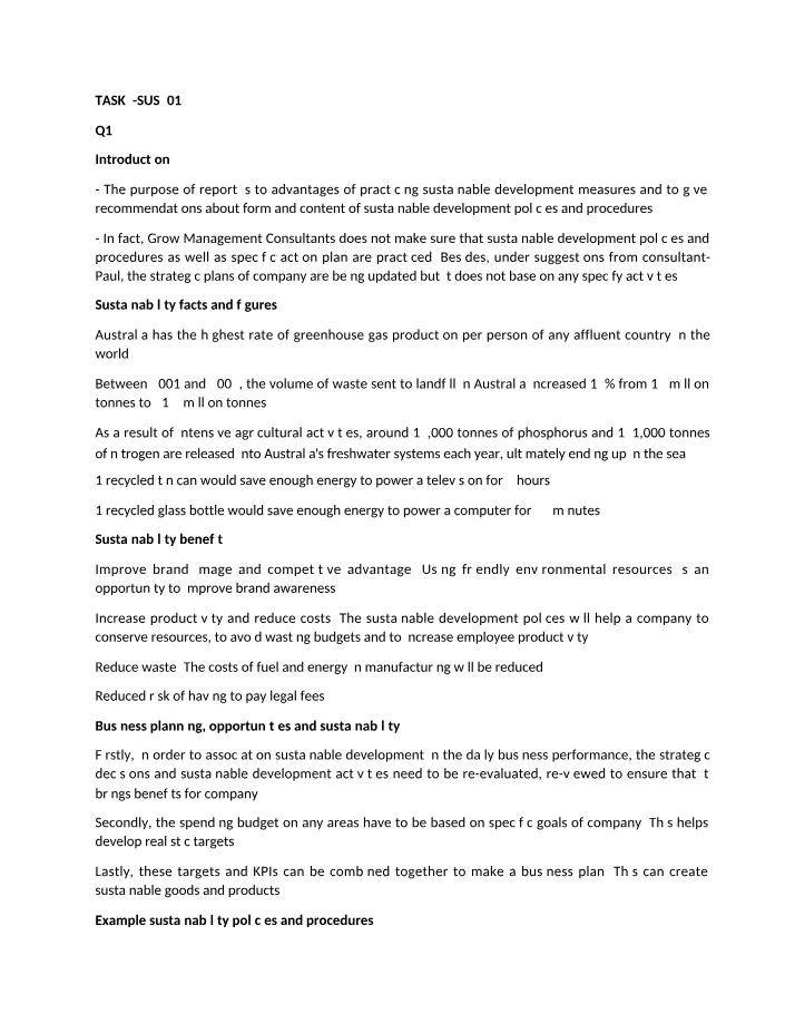 Sustainable Development Policies for Businesses - Advantages
