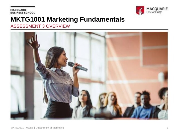 Marketing Fundamentals Assessment 3 Overview