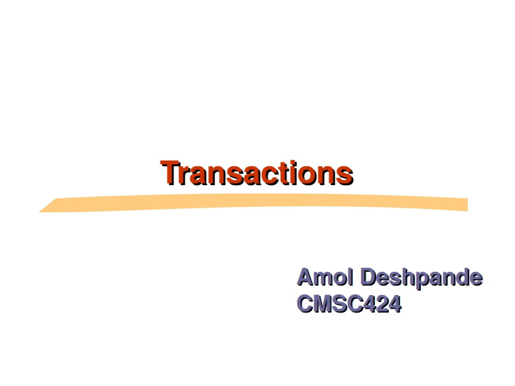 Transactions Overview