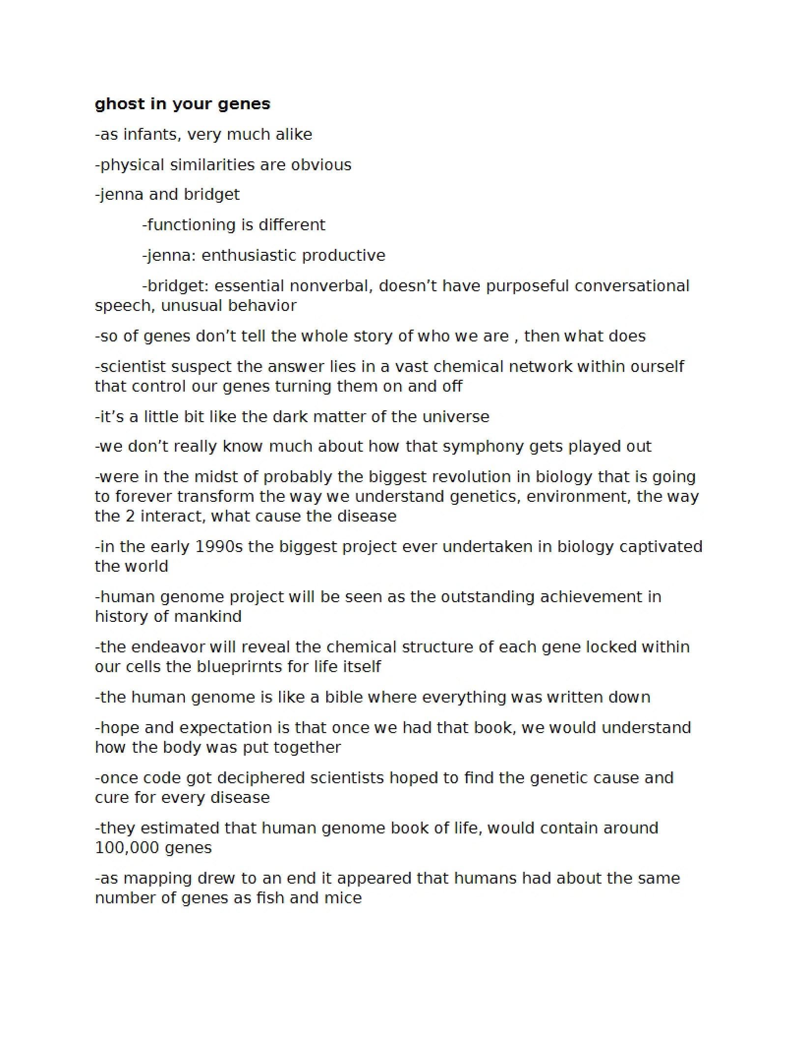 Genetics Overview