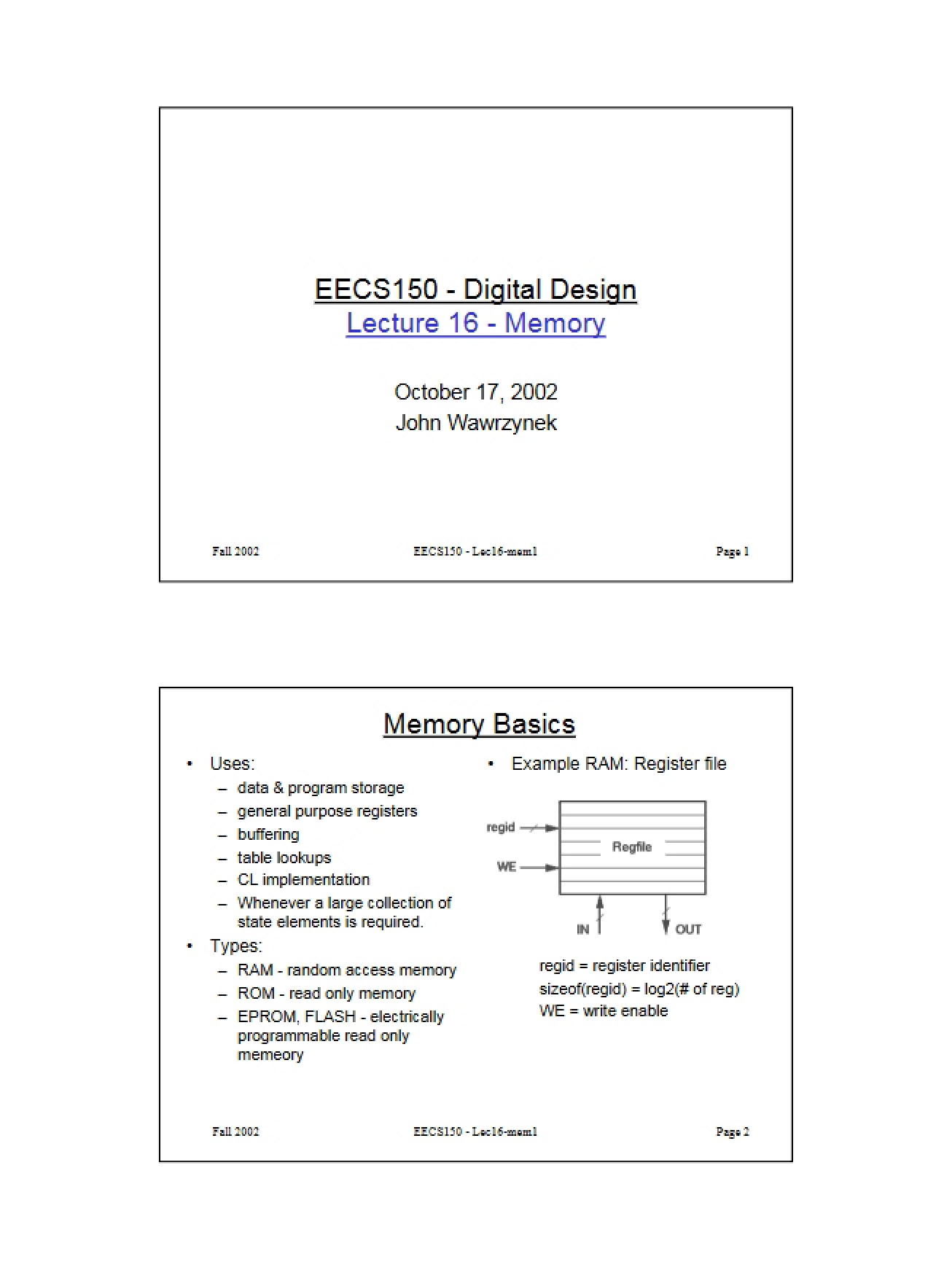 Memory Modules