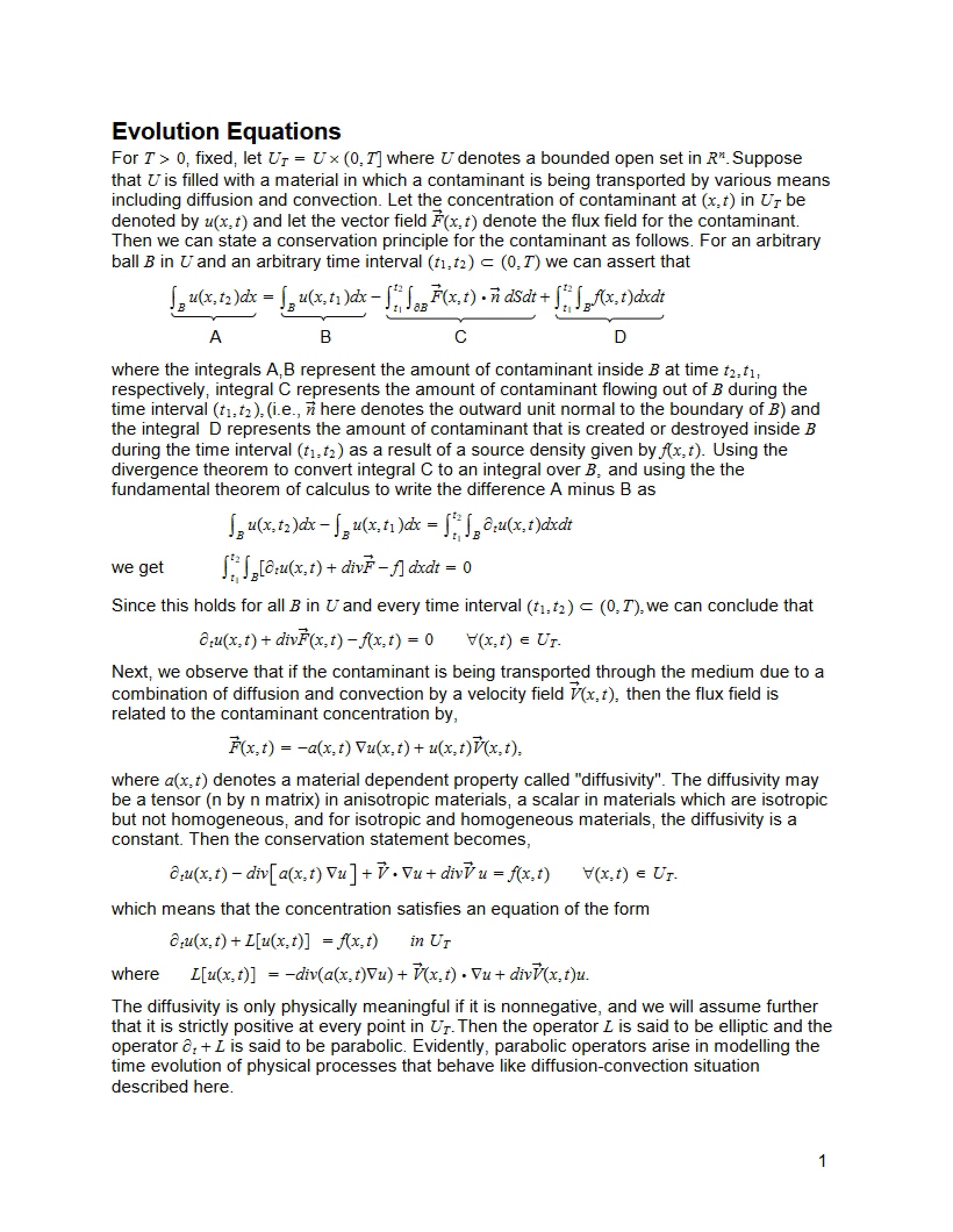 Equations of Evolution