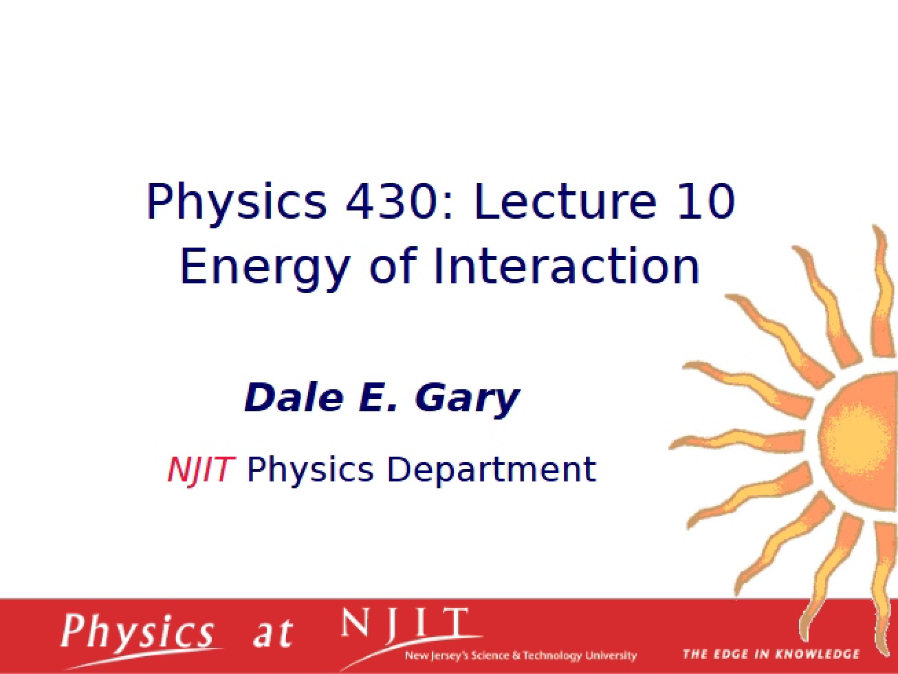 Interaction Energy