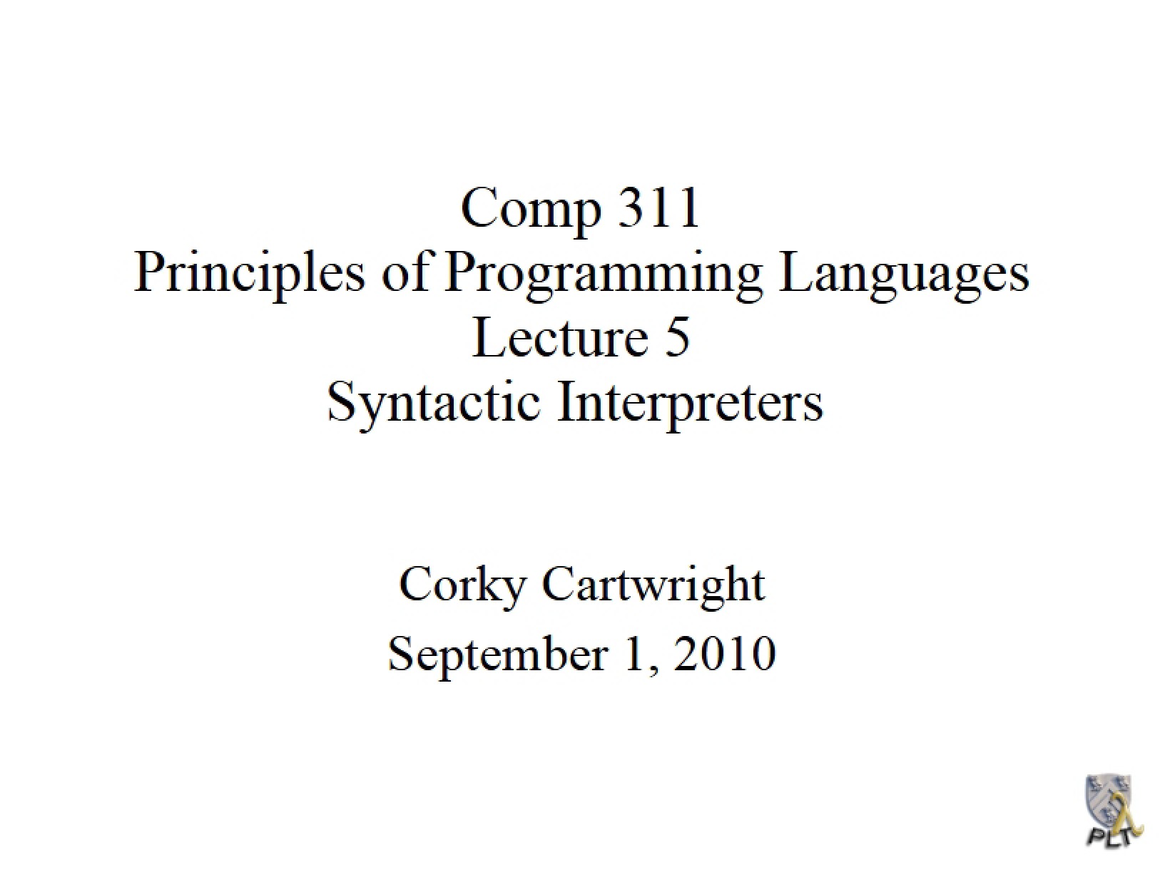 Programming Language Principles - 9 Pages