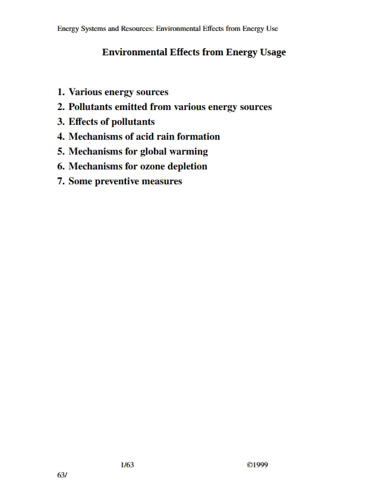 Energy Usage Environmental Effects