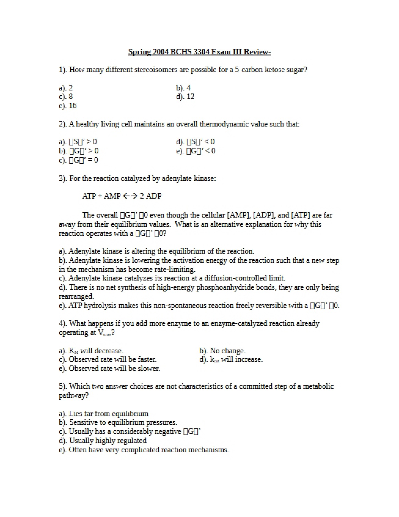 Exam 3 Study Material