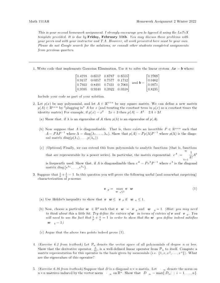 Assignment 2 for Homework
