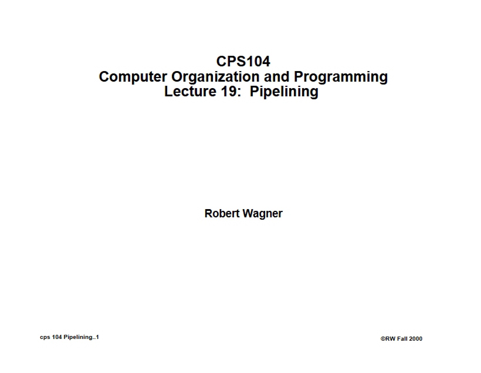 Computer Organization Lecture