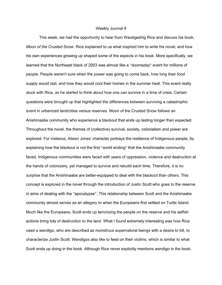 Week 8 Journal