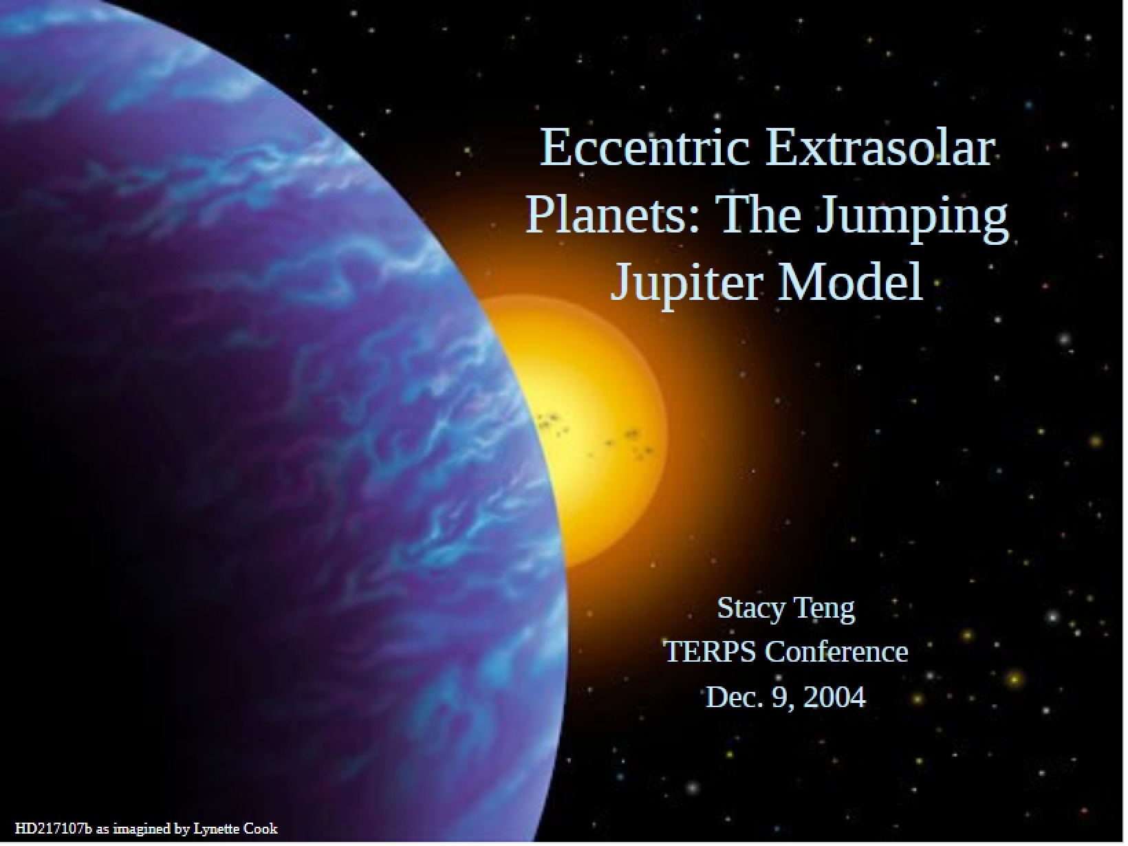 Jumping Jupiter Model Eccentric Extrasolar Planets
