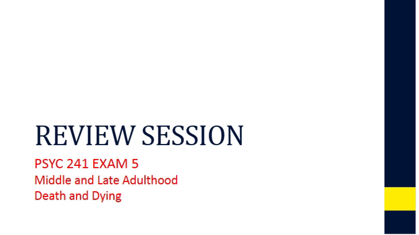 Exam Five Review Session