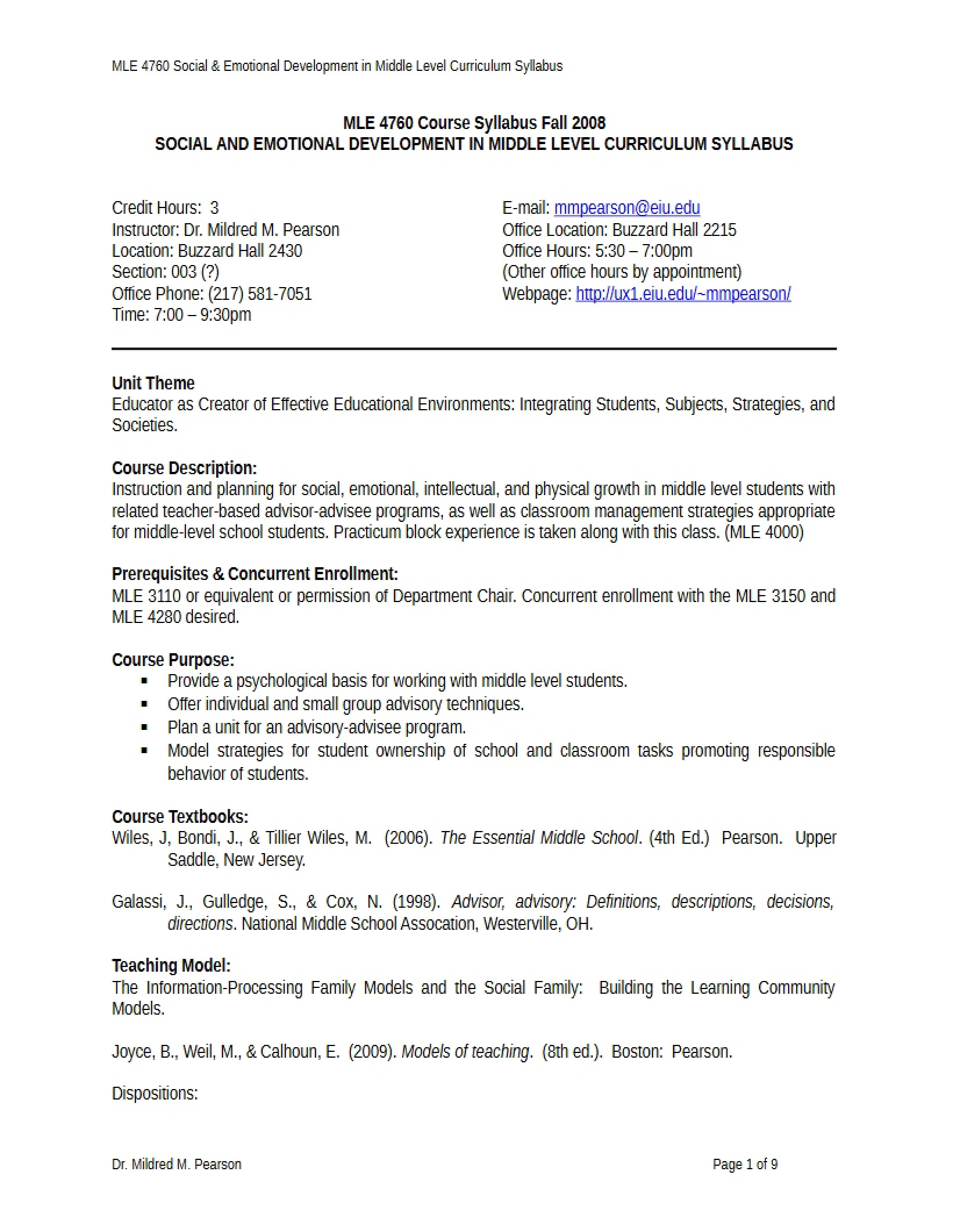 Pearson Section 003 Course Guide