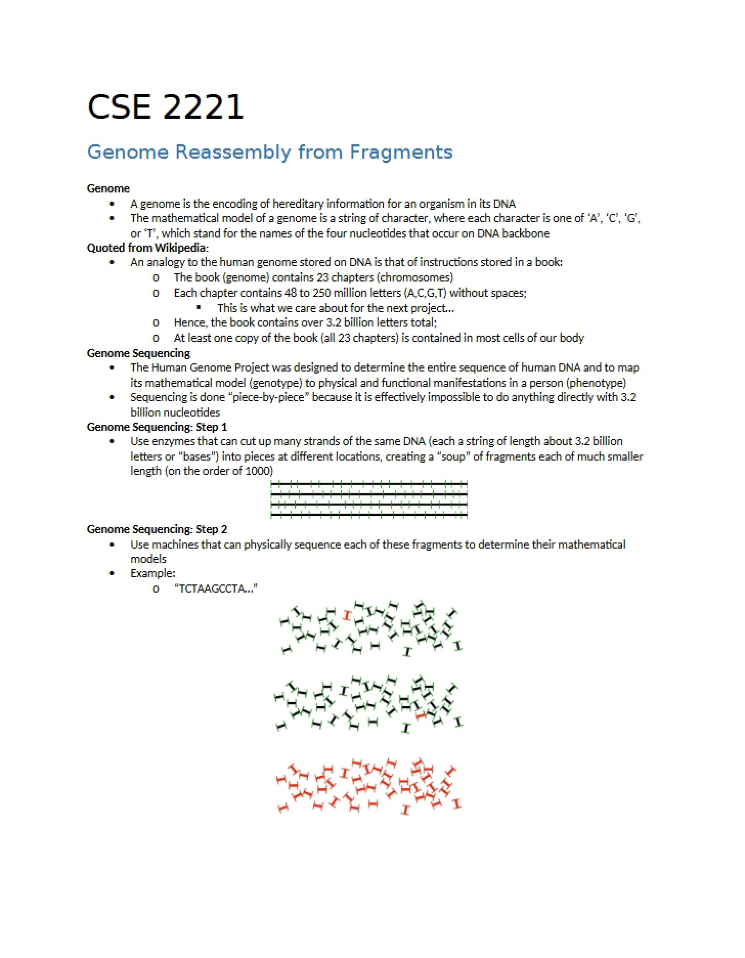 Fragment-Based Genome Reassembly