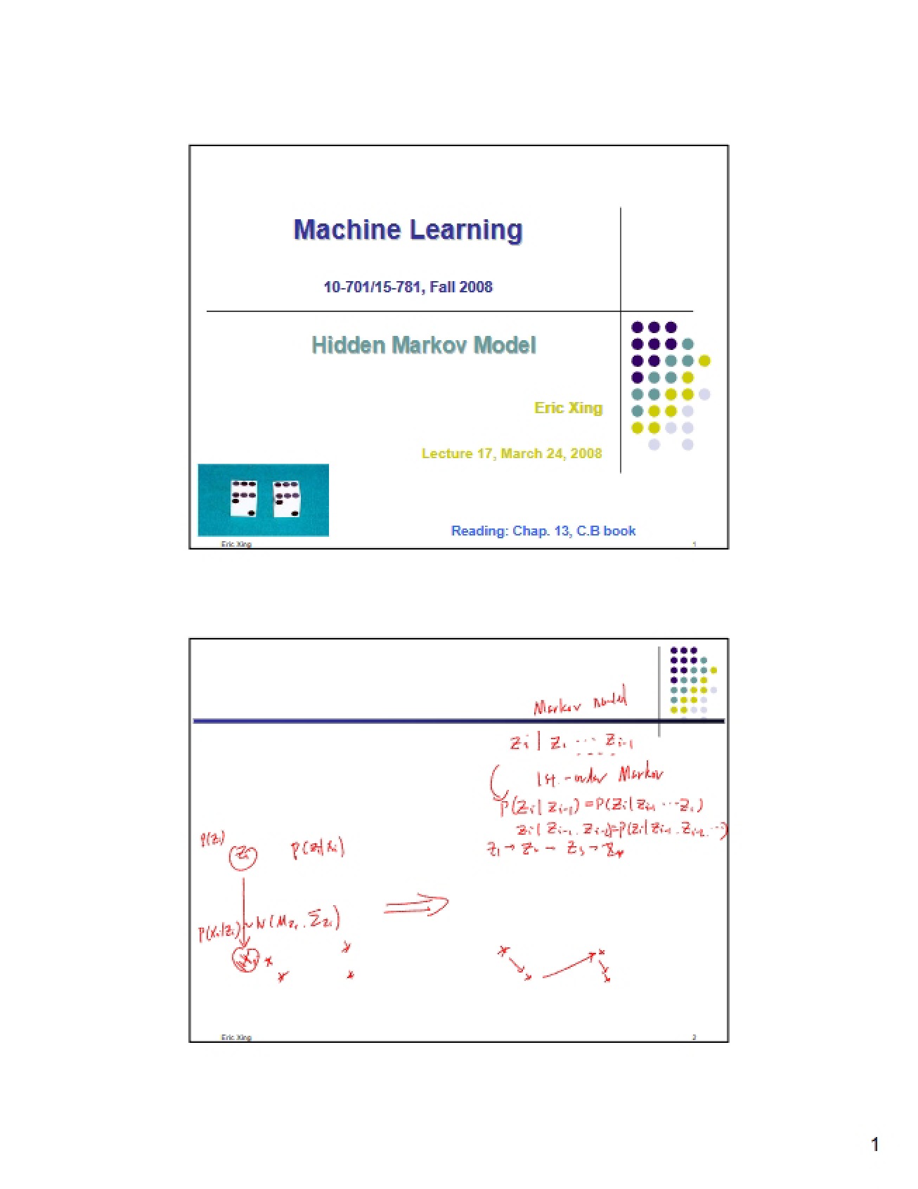 Annotated Notes for Lecture 17