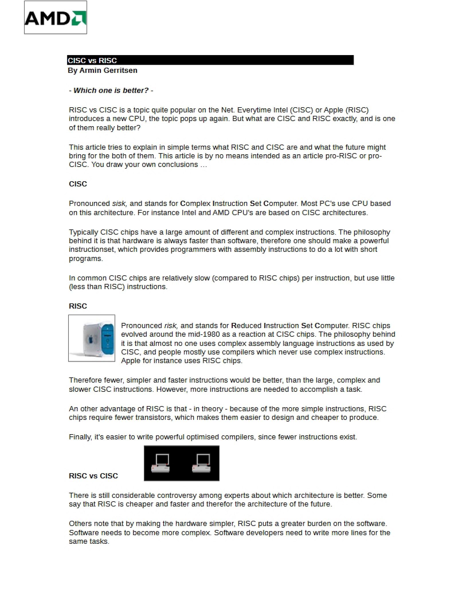 RISC vs CISC (Module 5)