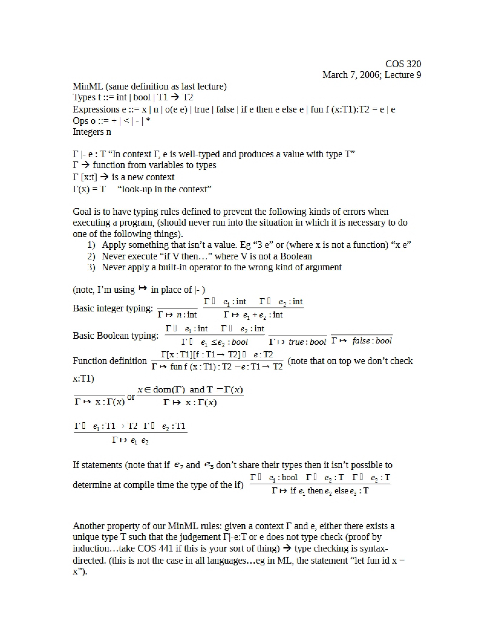 Ninth Lecture
