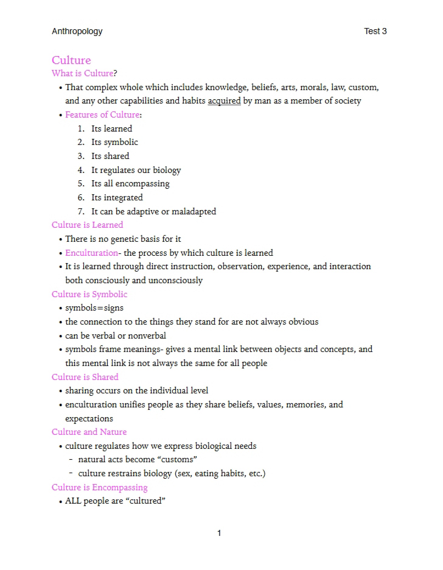 Study of Anthropology