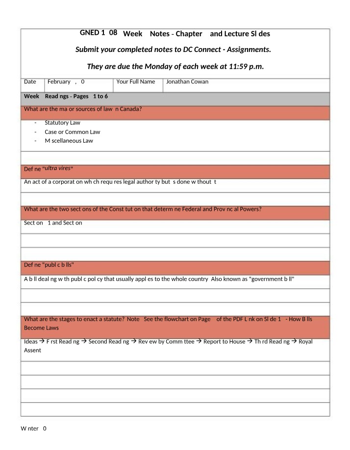 Chapter 3 - Week 4 Notes