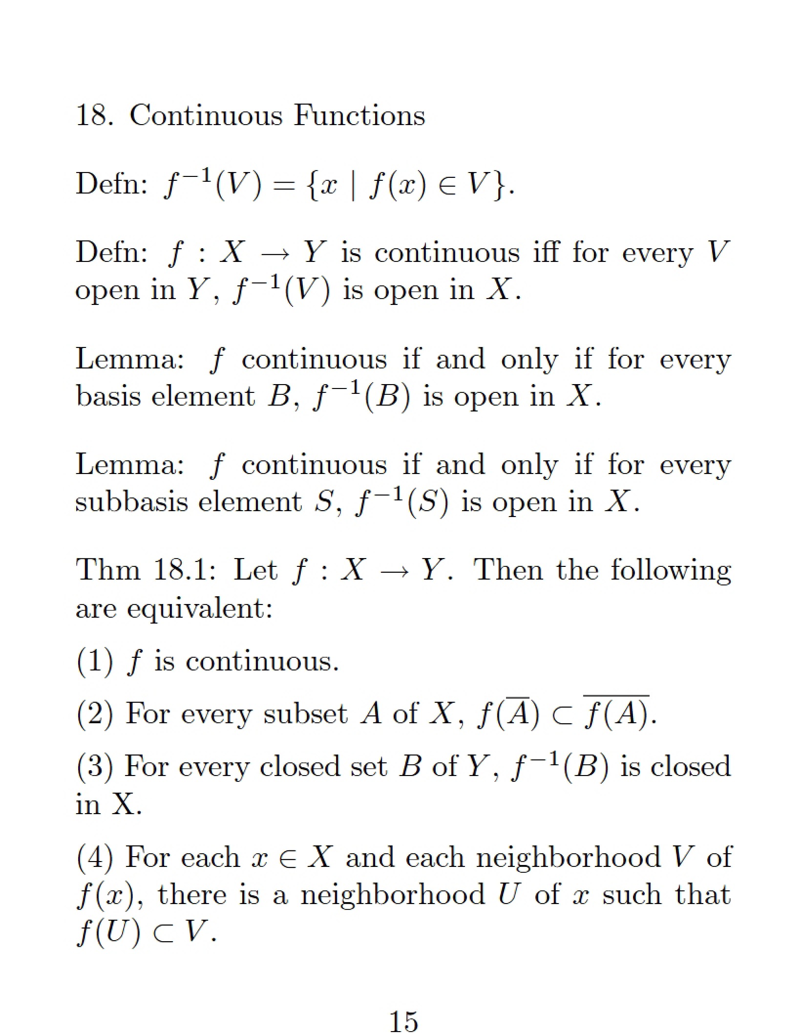 Topology Class Notes