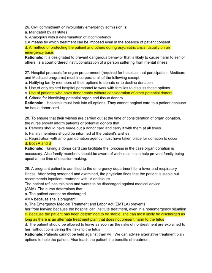 Involuntary Emergency and Civil Commitment