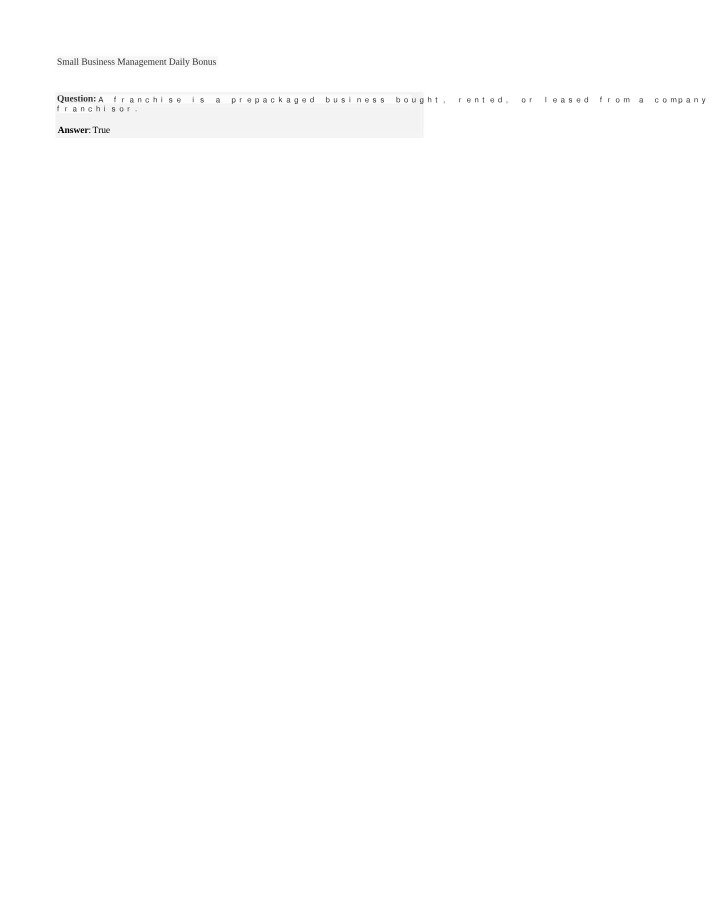 Small Business Management Daily Bonus Revised