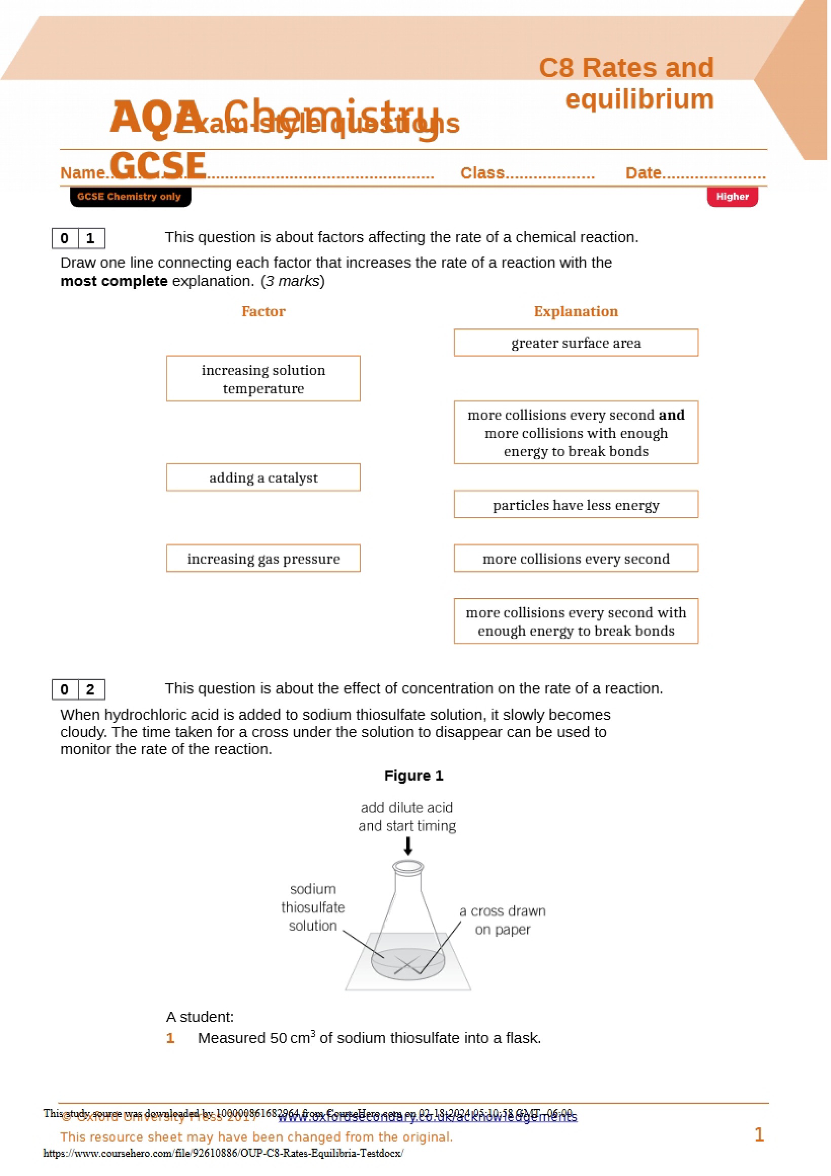 Questions on Rates and Equilibria (C8)