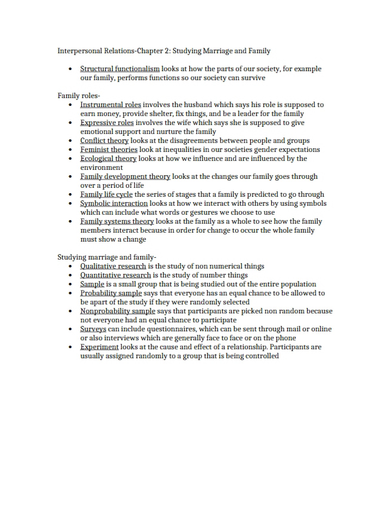 Studying Marriage and Family (Chapter 2)