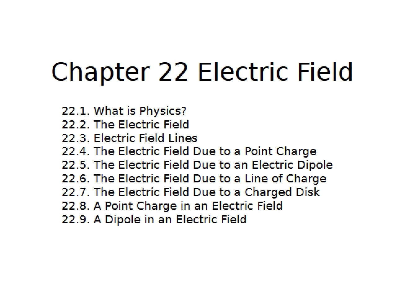 Field of Electricity