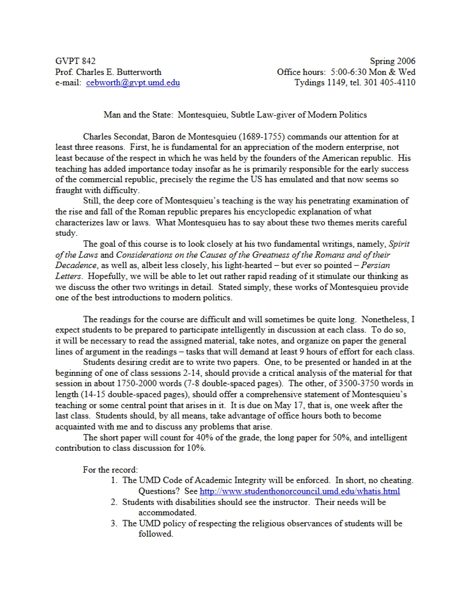 GVPT 842 Syllabus