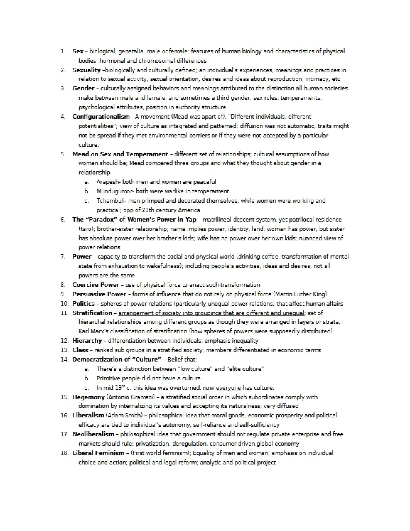 Lecture Notes on Culture and Society