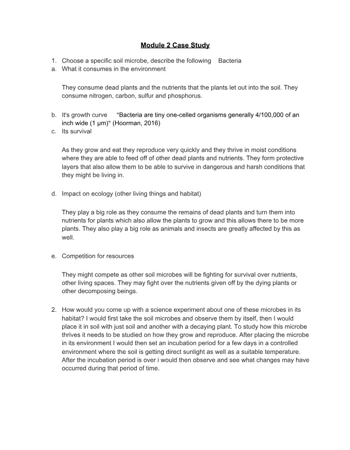 Case Study for Module 2
