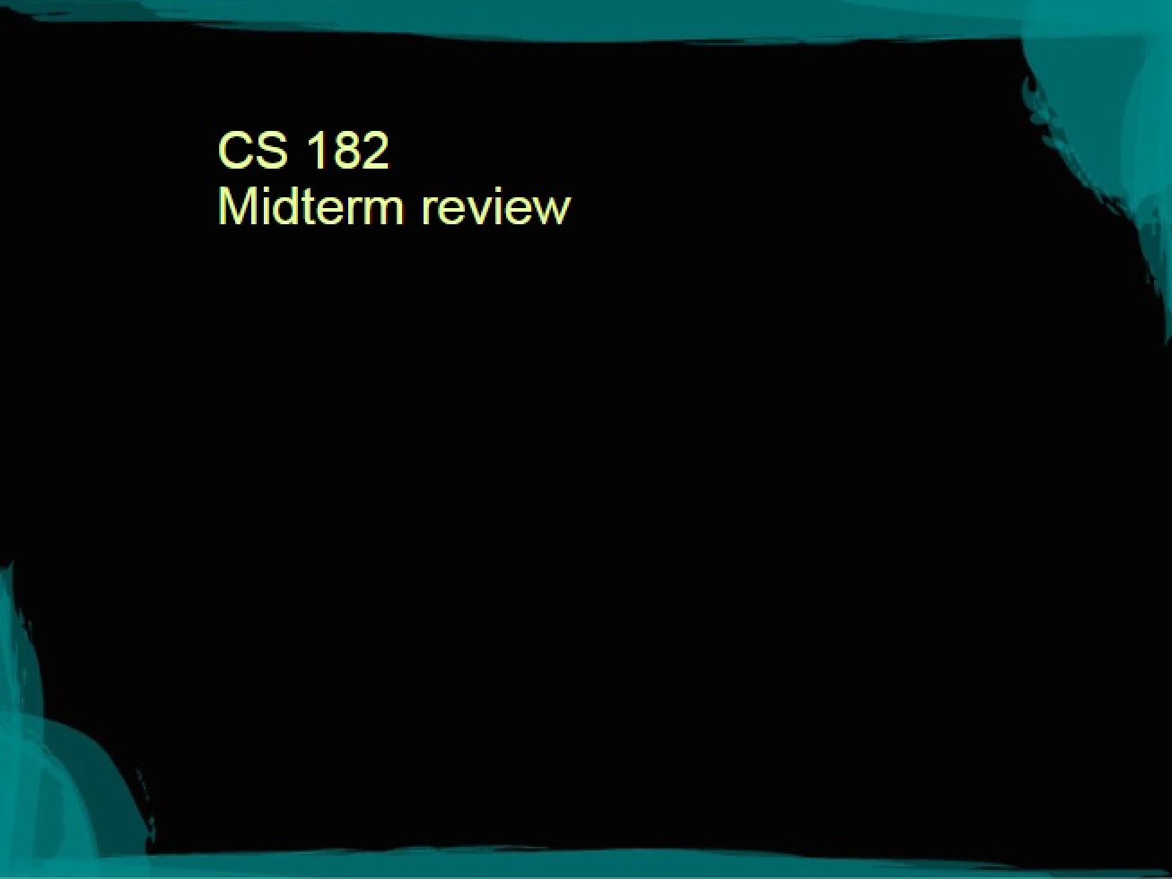 Review for Midterm