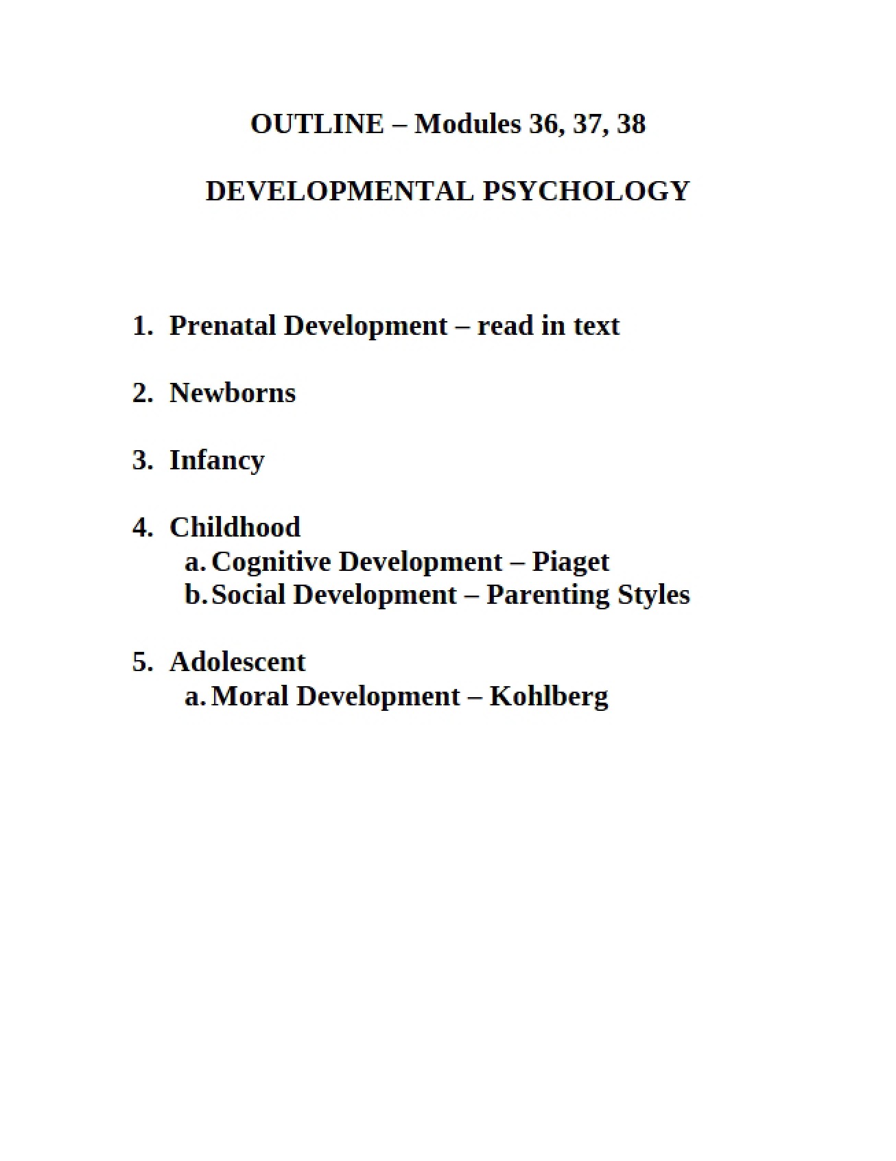 Psychology of Development 4