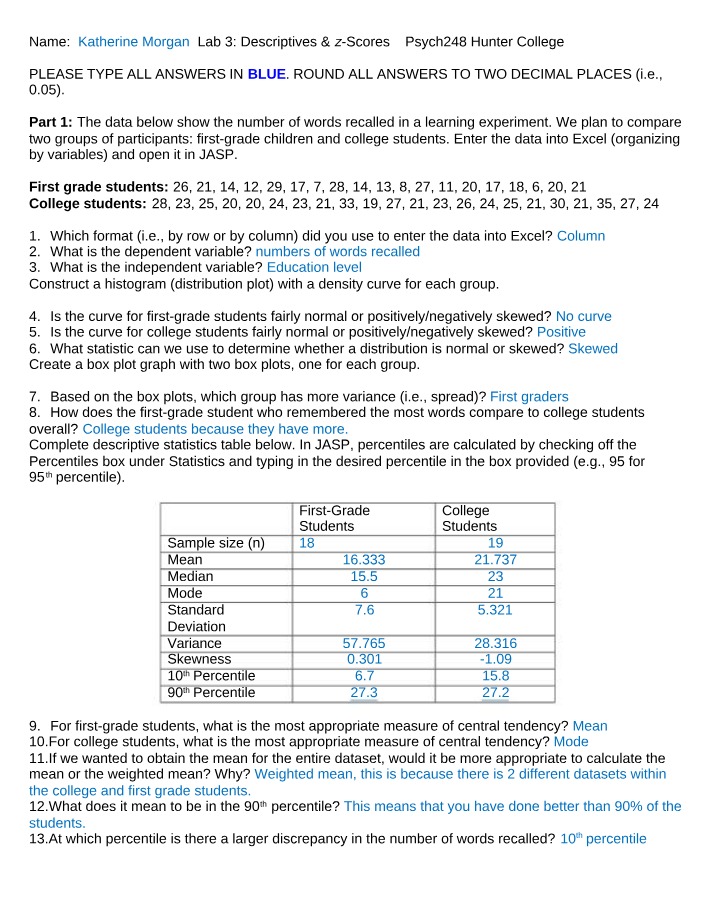 Worksheet for Lab 3