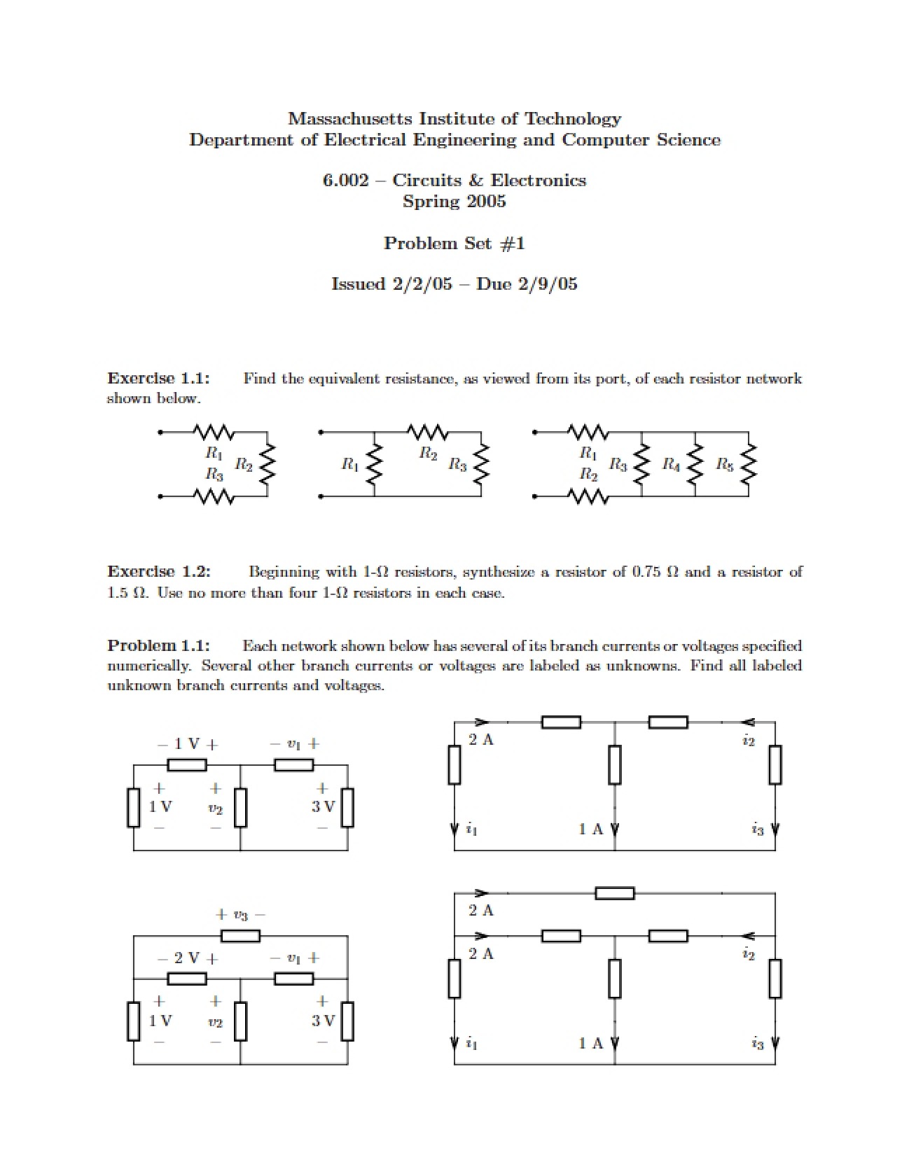 Set of Problems 01