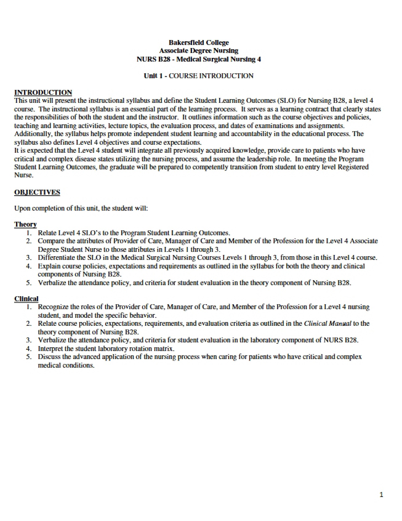 Med-Surg Study Notes