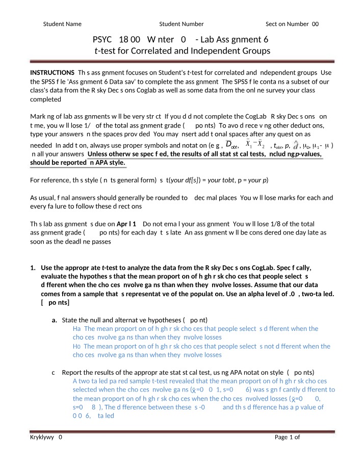 PSYC 218 Lab Assignment 6 - Winter 2023