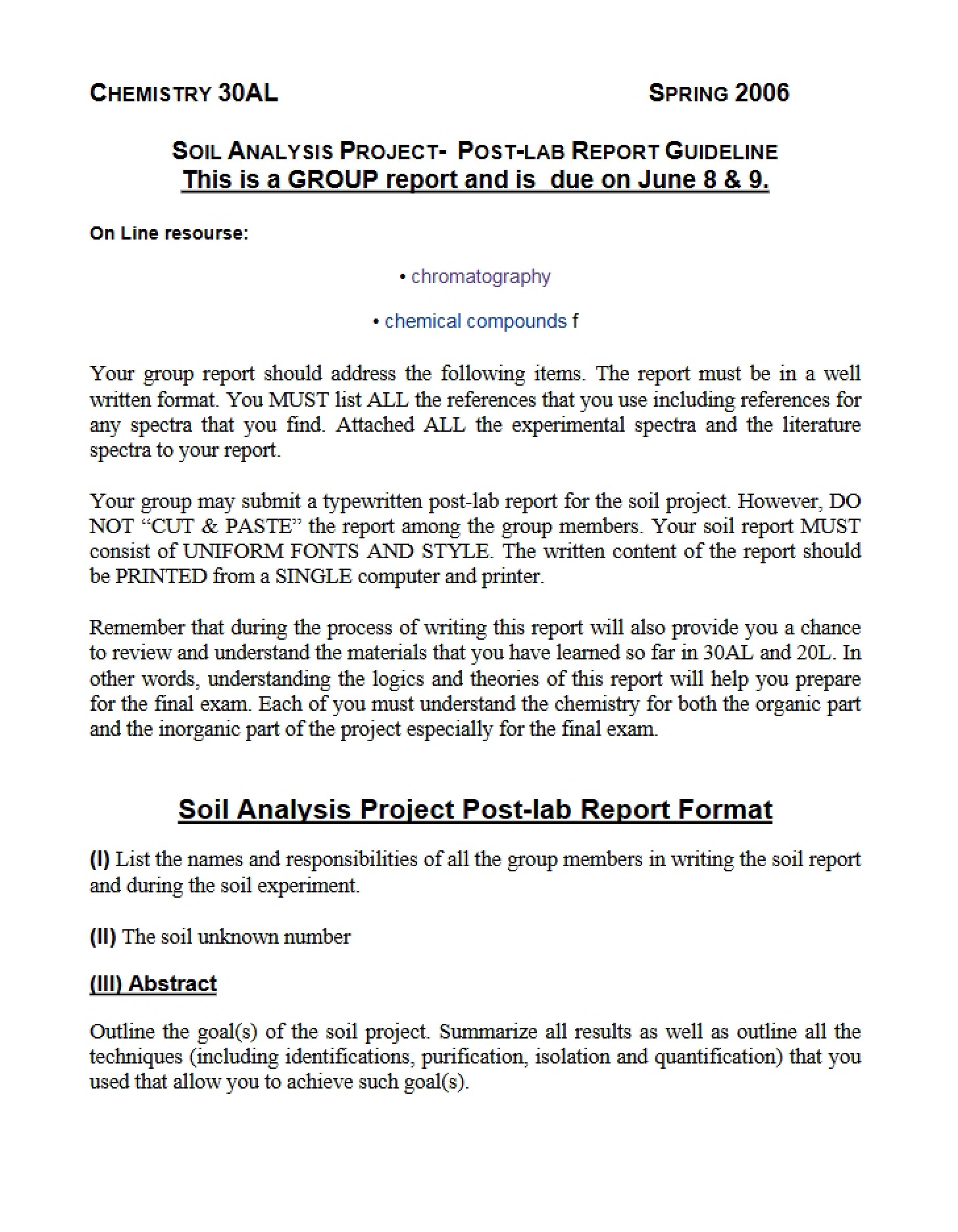 Analysis of Soil