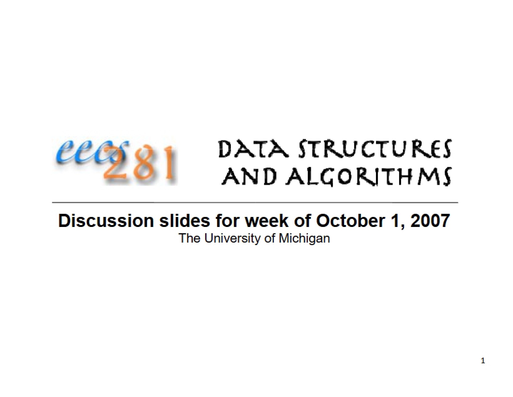 Algorithms and Data Structures