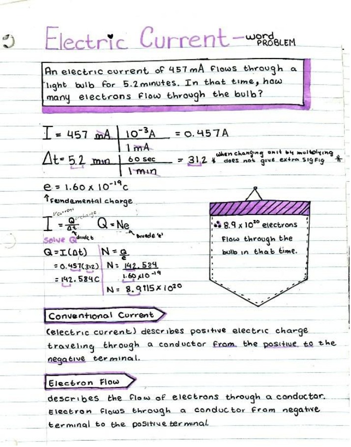 Word Problem for Electric Current