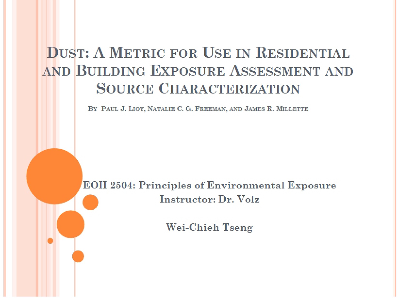 Particulate Matter Dust
