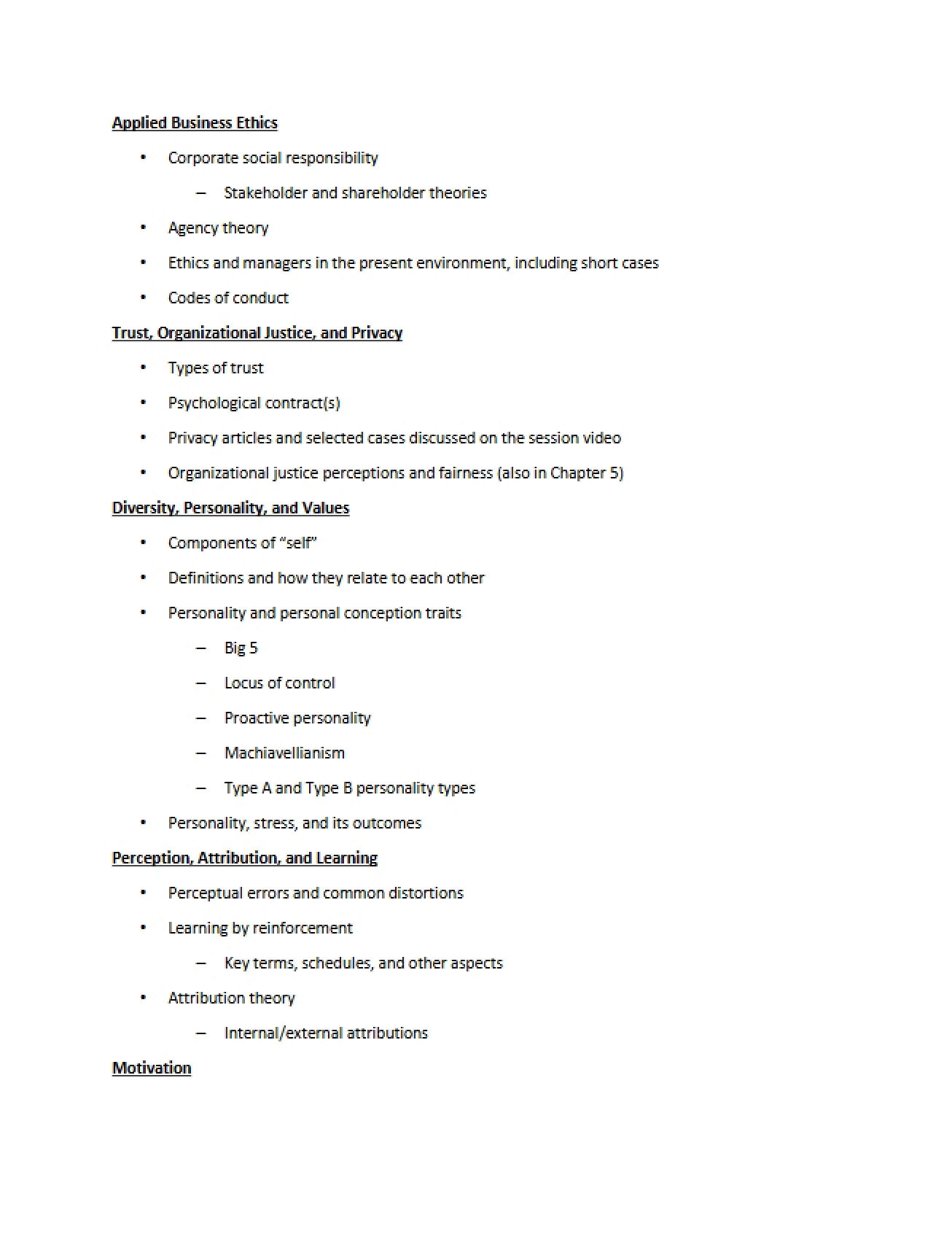 Business Ethics Applied