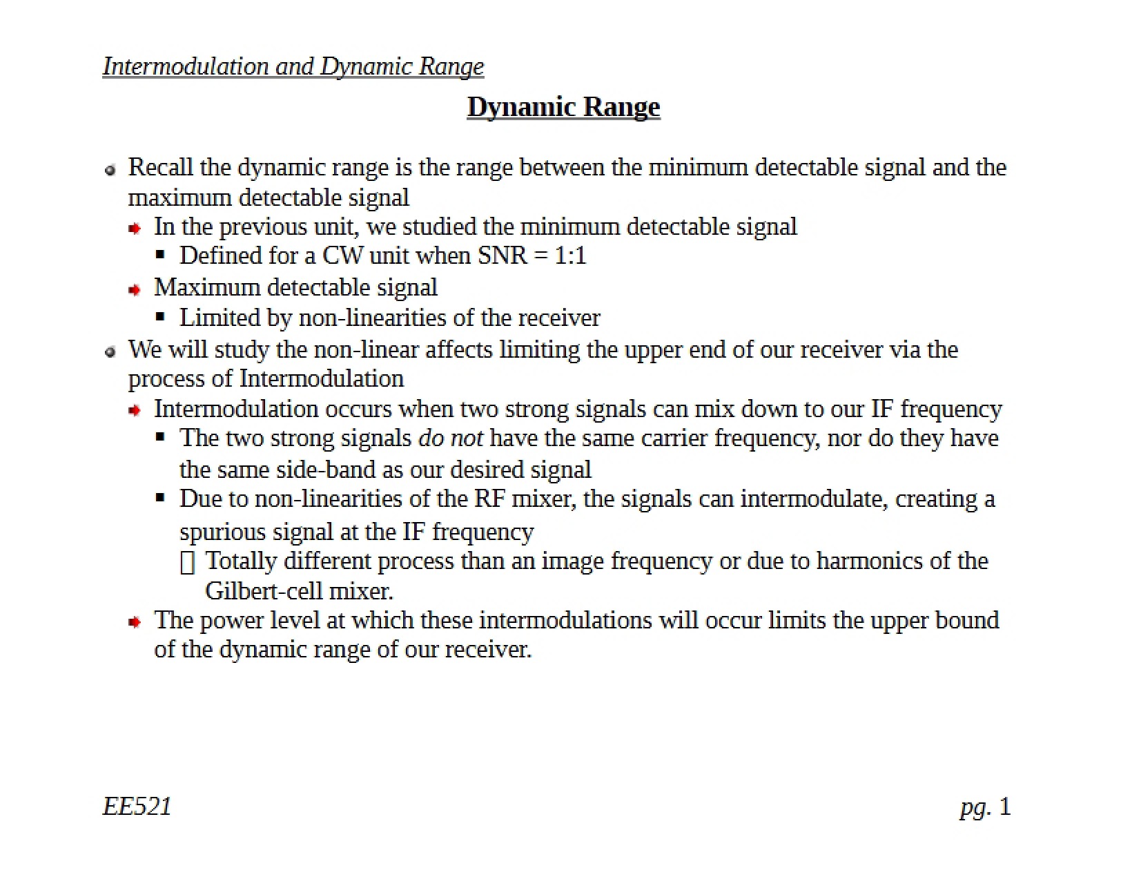 Range Dynamics