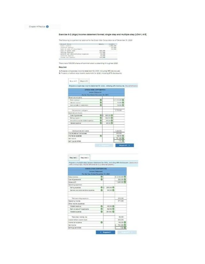 Single-Step and Multiple-Step Income Statement Formats