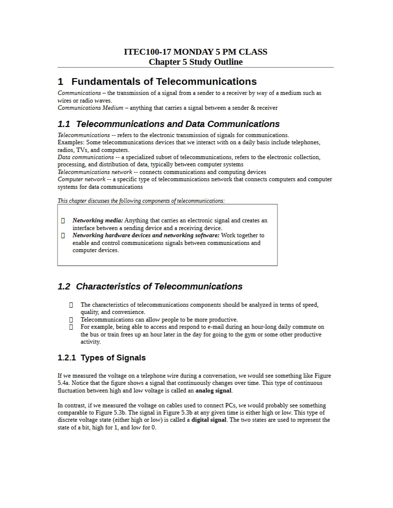 Course Outline