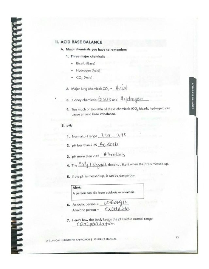 Notes on Acid-Base Balance