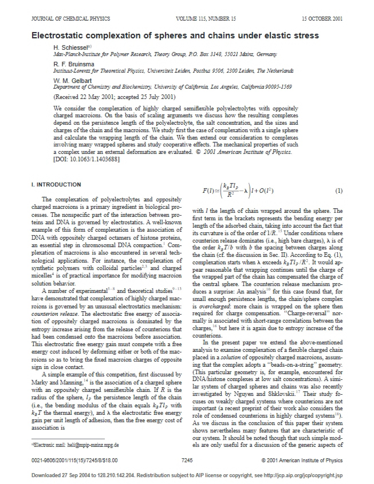 Electrostatic Complexation of Spheres