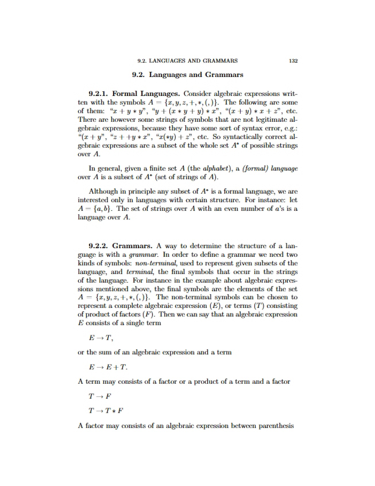 Grammars and Languages