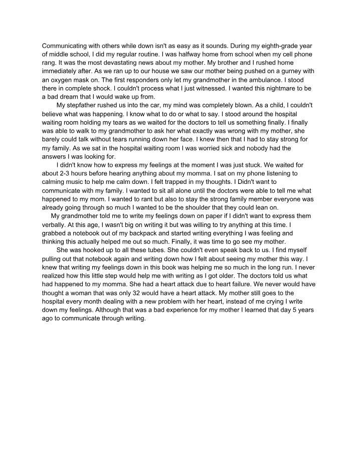 ENGLISH 2332 - Learning Experience